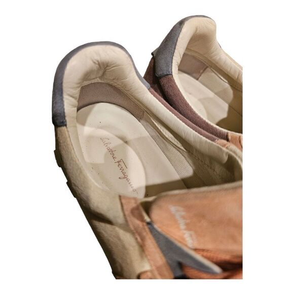 FERRAGAMO Wimbledon Gancini Suede Sneakers - Size 7 1/2C - Picture 10 of 11